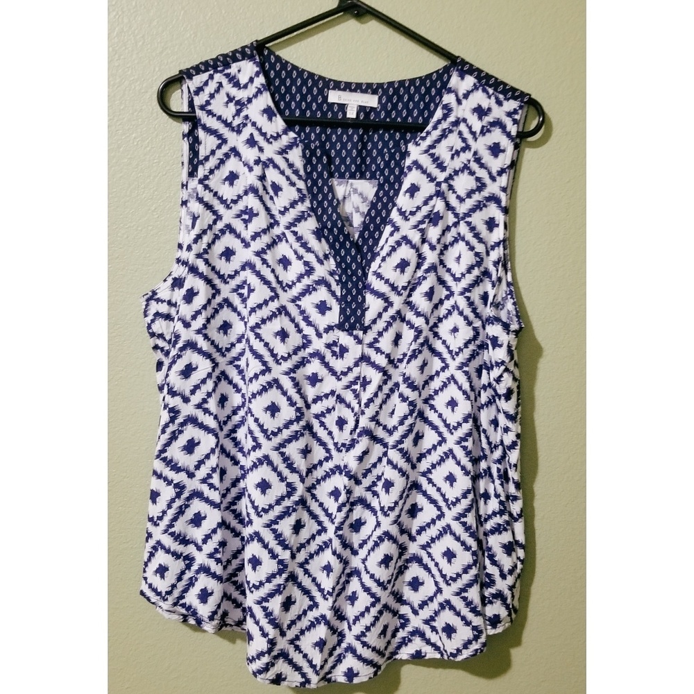 New Skies Are Blue Split Neck Top Stitch Fix